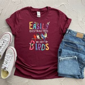 Easily Distracted By Birds Shirt ,Birds Shirt, Birds Gift, Animals Shirt